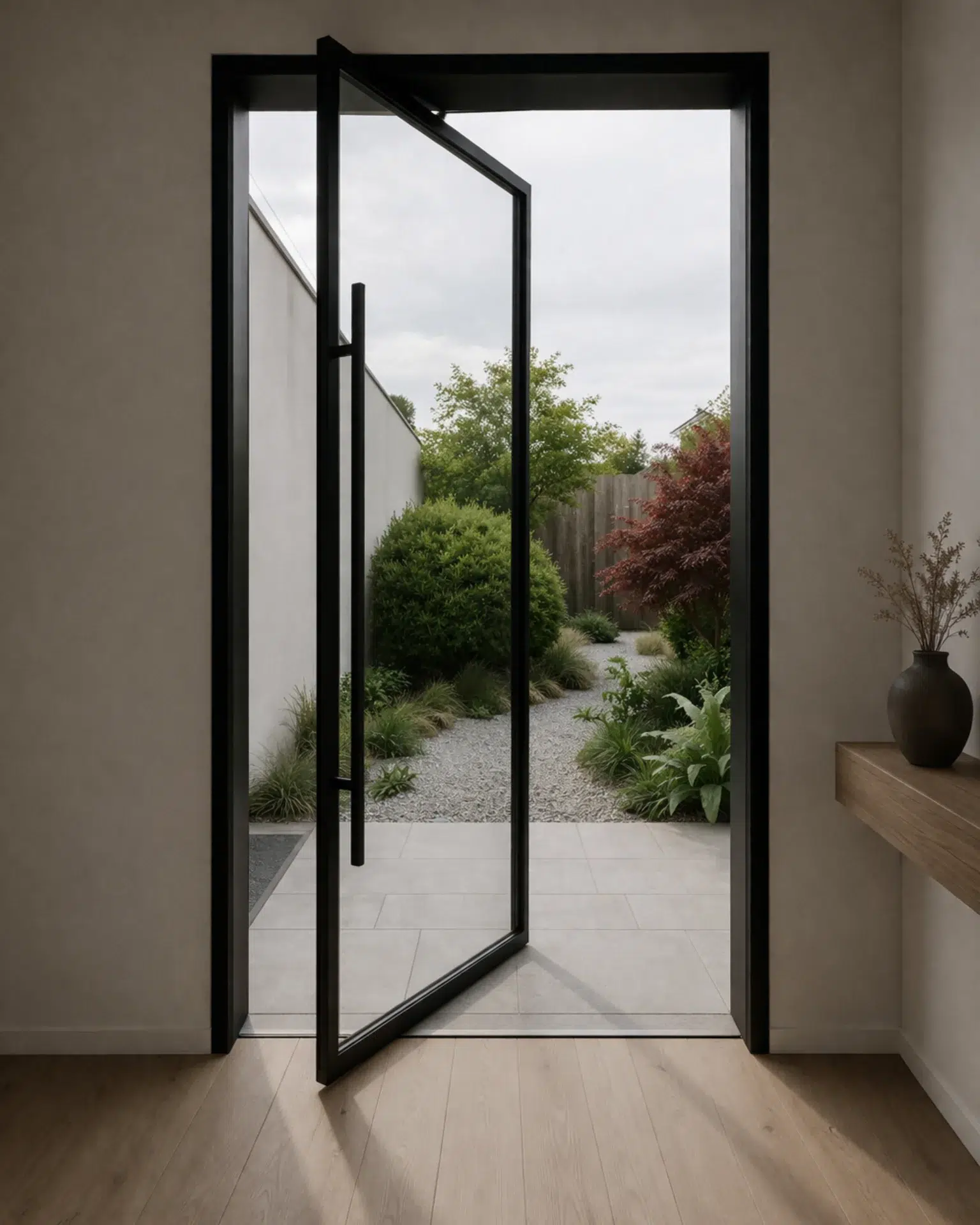 VLX 100 Pivot Door in Hialeah, FL | TruePane Windows & Doors - detail 1